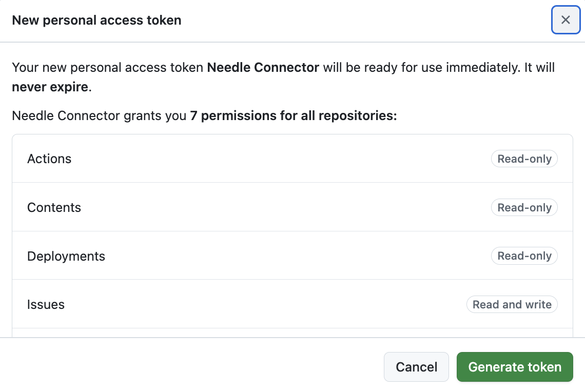 Token generation confirmation