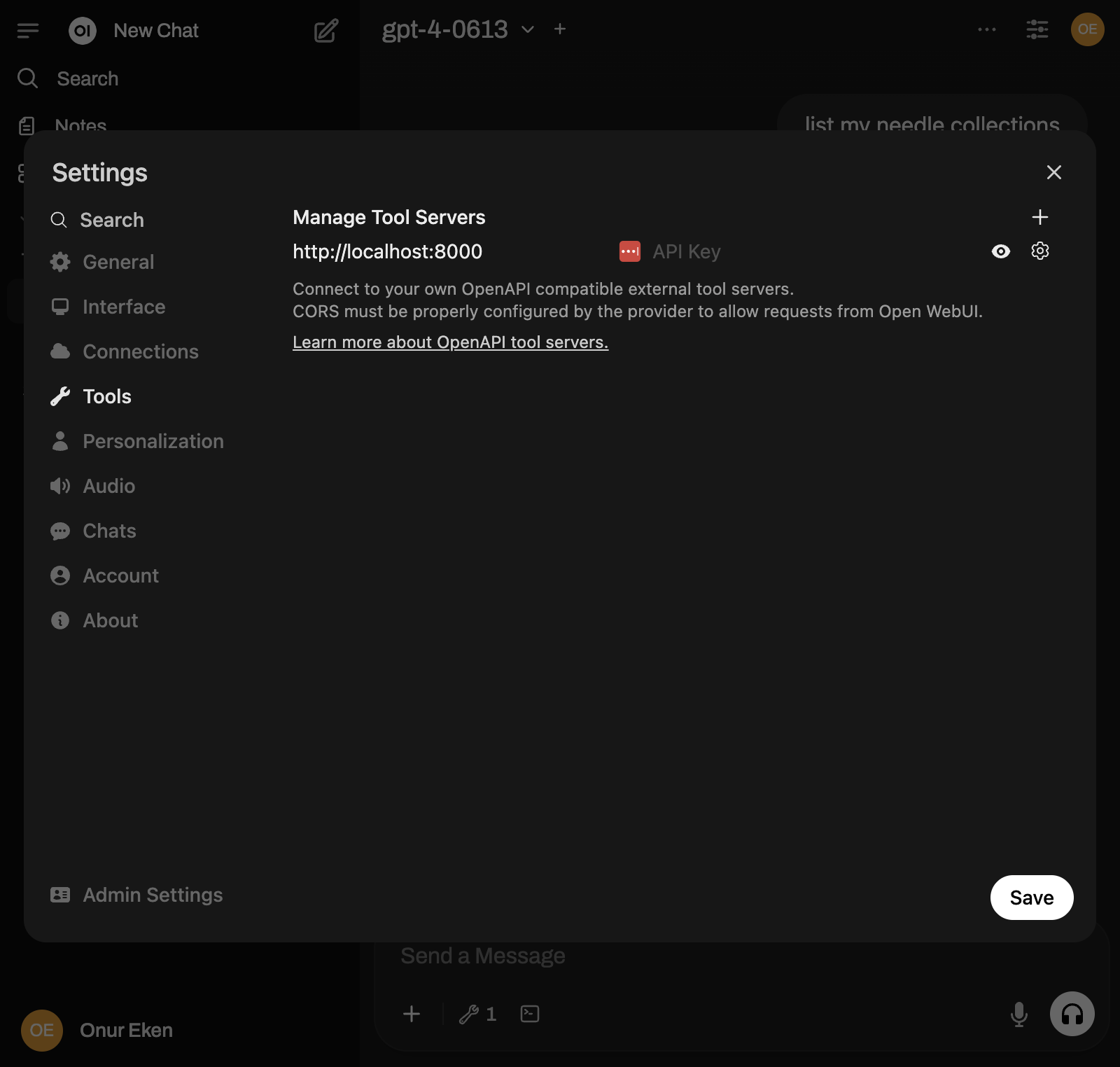 Open WebUI Settings